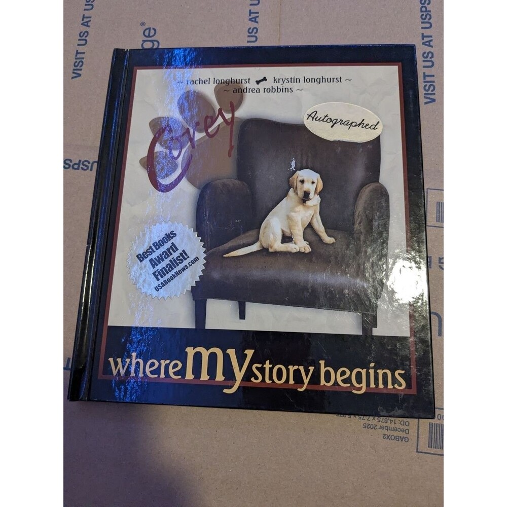 Signed Where My Story Begins Longhurst Kids Hardcover Book Dog Story